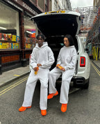 YG sweats in Heather Grey