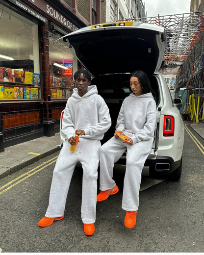 YG sweats in Heather Grey