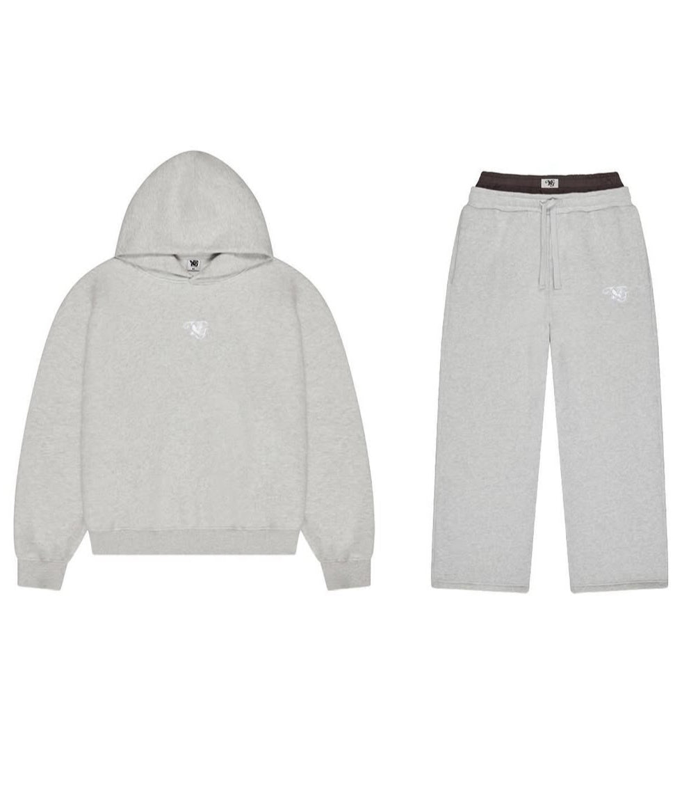 YG sweats in Heather Grey