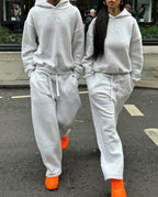 YG sweats in Heather Grey