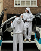 YG sweats in Heather Grey