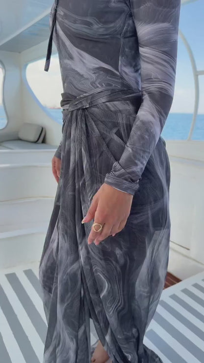 SLEEK CORSET BURKINI - GREY